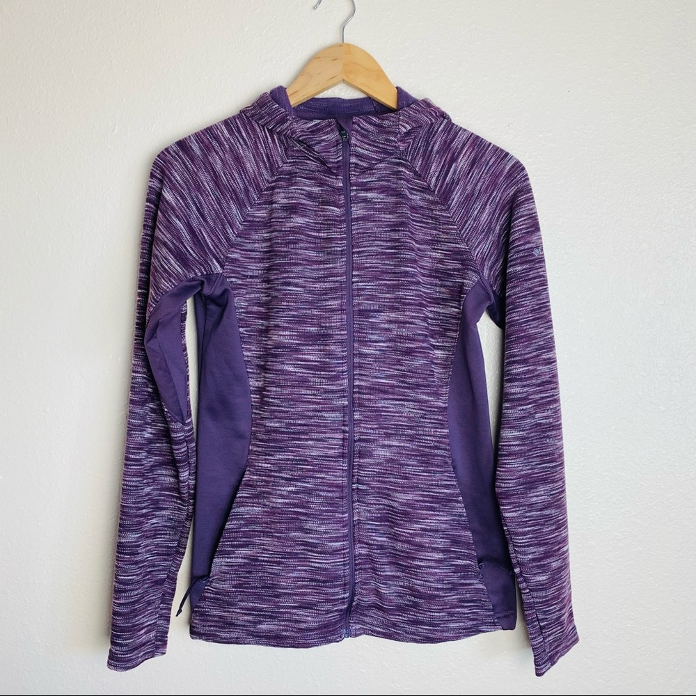 Columbia Purple Marled Full Zip Hooded Jacket